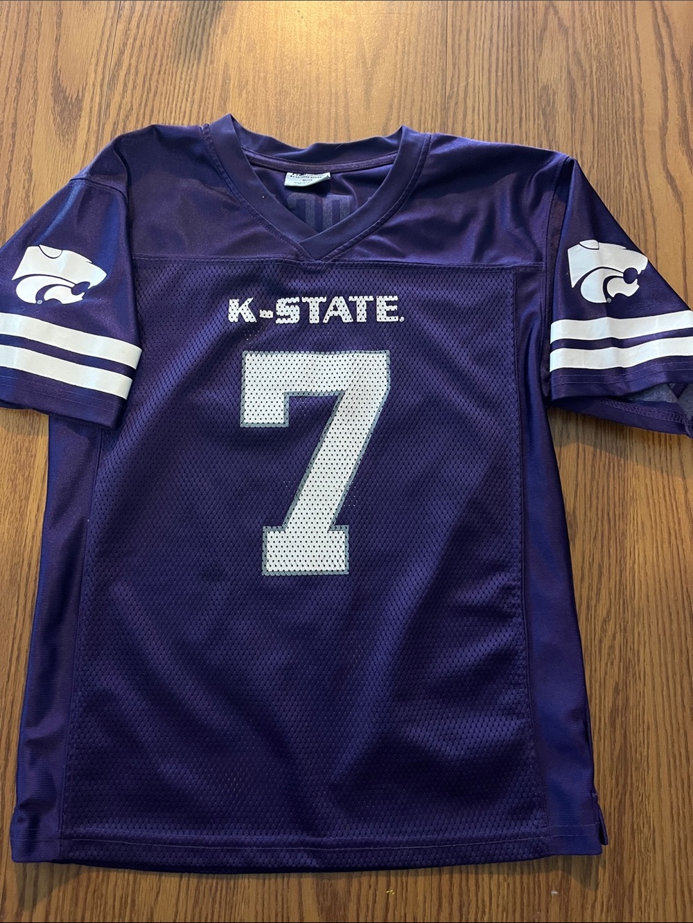 KSU K-State Wildcat ProEdge Purple Football Jersey Sz 12-14 Youth